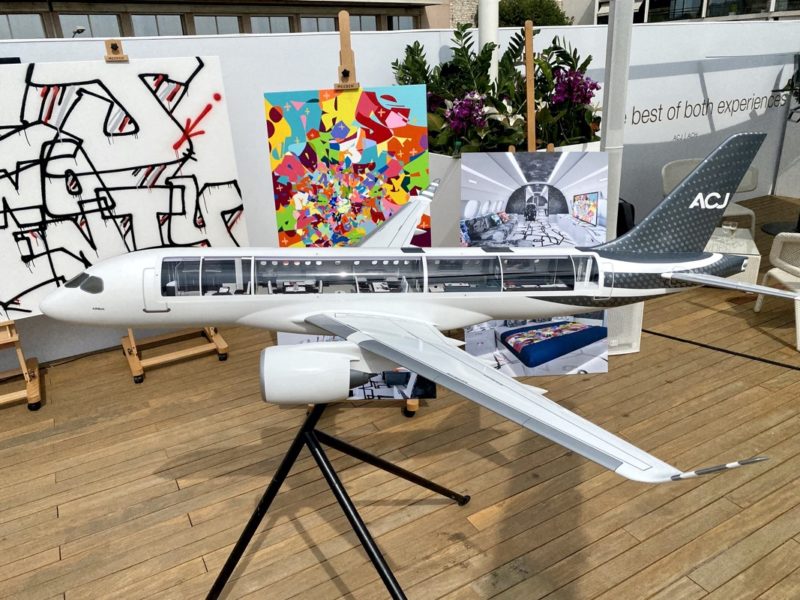 Cyril Kongo turns Airbus ACJ 220 into a flying art gallery